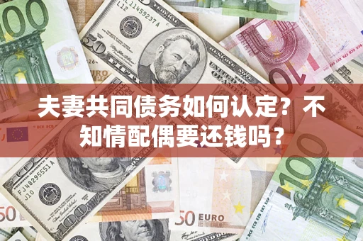 武汉夫妻共同债务如何认定？不知情配偶要还钱吗？
