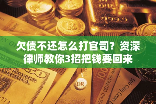 武汉欠债不还怎么打官司？资深律师教你3招把钱要回来