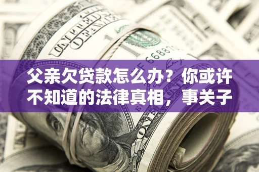武汉父亲欠贷款怎么办？你或许不知道的法律真相，事关子女未来
