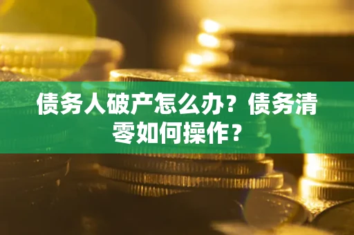武汉债务人破产怎么办？债务清零如何操作？