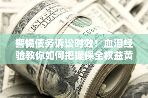 武汉警惕债务诉讼时效！血泪经验教你如何把握保全权益黄金期