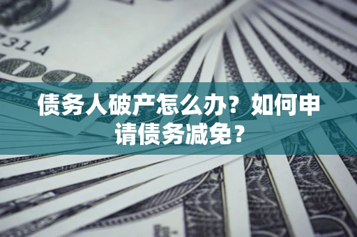 武汉债务人破产怎么办？如何申请债务减免？
